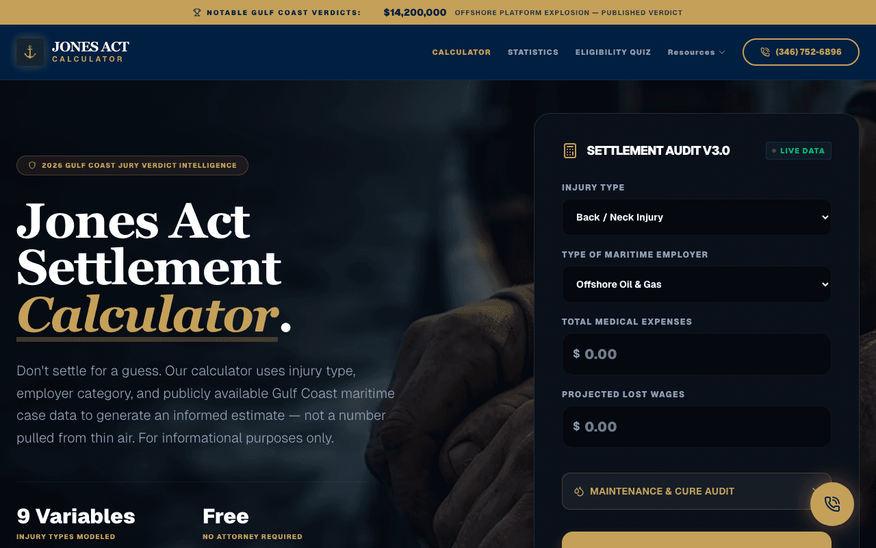 Jones Act Calculator